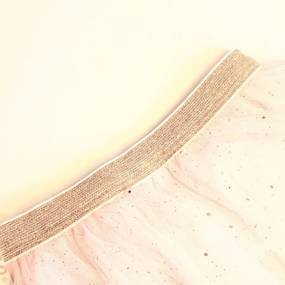 Girls Jumping Bean Light Pink Tulle Skort with Shimmer